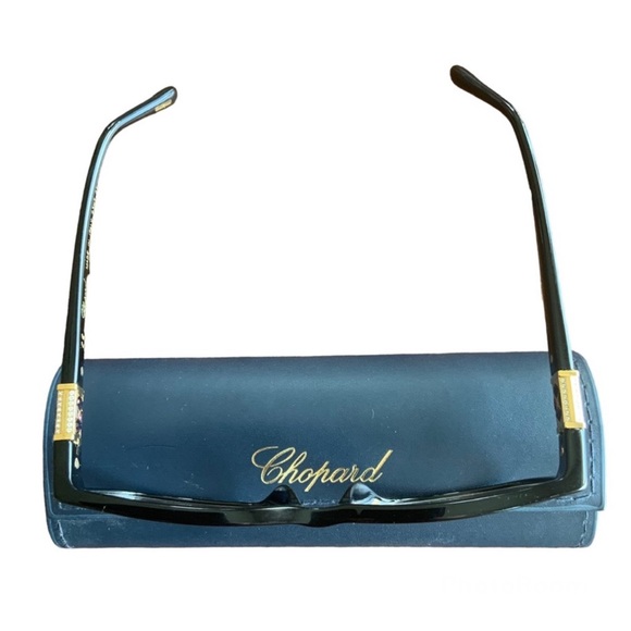 Chopard Rectangular Black Frame & Case Purple Stones Brand New NWT - Picture 8 of 13